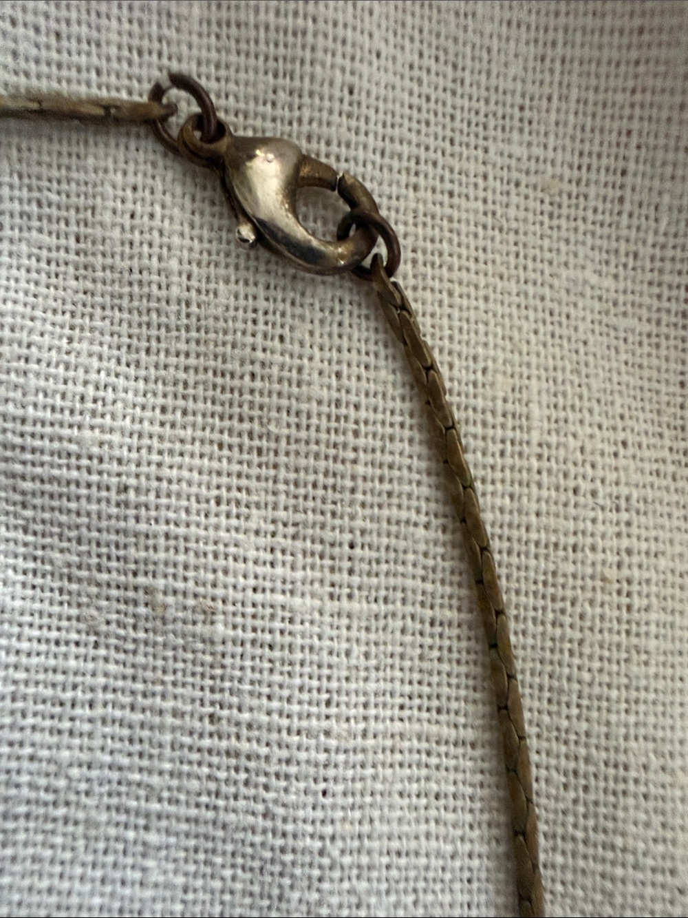 Minimalist Pink Bead Bar Necklace with Brass Accent - Picture 3 of 3